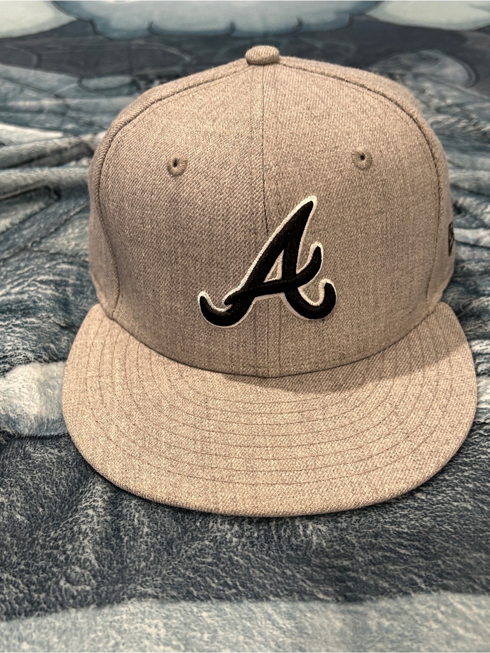 New Era Gray Atlanta A Logo Fitted Hat